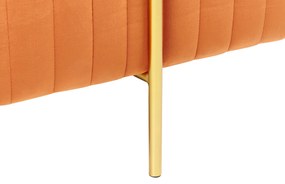 Zamatová lavica oranžová DAYTON Beliani
