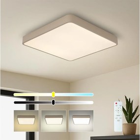 Brilagi-LED stmievateľné stropné svietidlo POOL SQUARE LED/36W/230V 3000-6000K 40x40 cm béžová+DO