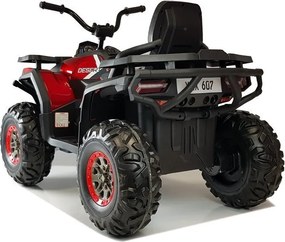 LEAN CARS Elektrická štvorkolka XMX607 červená lakovaná, LED svetlá, MP3