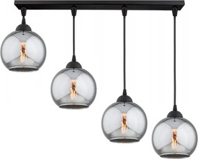 Brilagi - Luster na lanku DIOR 4xE27/60W/230V čierna/dymová sivá