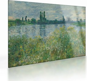Sklenený obraz - Claude Monet, Banks of the Seine, reprodukcia (70x50 cm)