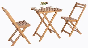Sunfun Sada balkónového nábytku sklopná, 3 ks, rozmery stola: 72 × 50 × 50 cm