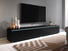 TV stolík/skrinka Dilune 180 (čierny grafit) (osvetlenie led biele). Vlastná spoľahlivá doprava až k Vám domov. 1053826