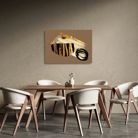Sklenený obraz - Abstrakcia golden brown N⁰2 (70x50 cm)