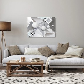 Geometrický abstraktný sklenený obraz (70x50 cm)