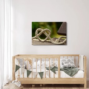 Obraz srdce z lana (90x60 cm)