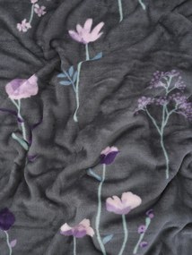 Deka mikroplyš Exclusive 150 × 200 cm – Vlčie maky tmavo sivé