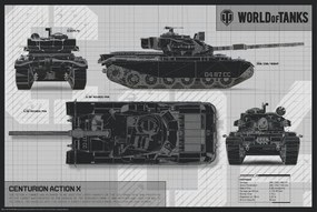 Plagát, Obraz - World of Tanks - Centurion Action X