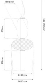 LED Luster na lanku ARAME LED/23W/230V pr. 22 cm čierna