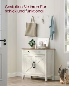 Kuchynská skrinka VASAGLE so zásuvkami a dvierkami BBK341W01