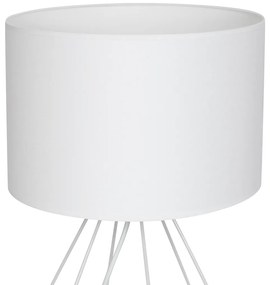 Stolná lampa Basket, 1x biele textilné tienidlo, w