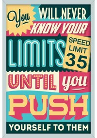 Ceduľa Motivačné tabuľky - Limits until you Push