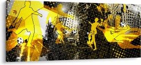 Obraz - Futbal vo veľkomeste (120x50 cm)