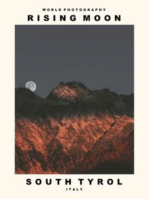 Fotografia Rising Moon (South Tyrol, Italy), (30 x 40 cm)