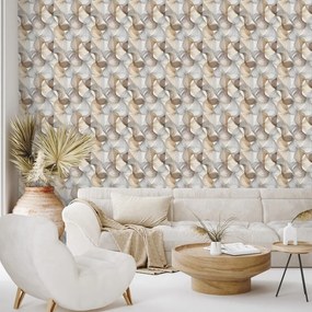 Tapeta moderný pletený vzor v zemitých tónoch