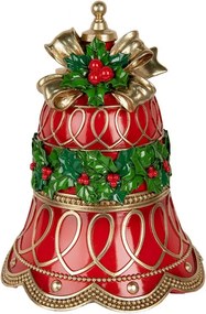 Vianočná dekorácia figúrka veľký červený zvonček - Ø 32*41 cm