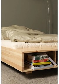 Dvojlôžková posteľ z borovicového dreva s roštom 160x200 cm v prírodnej farbe Merge – Karup Design