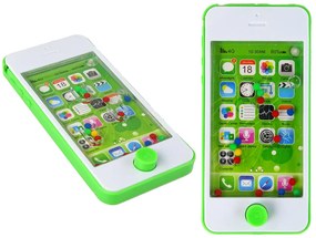 LEAN TOYS Detský mobilný telefón - zelený