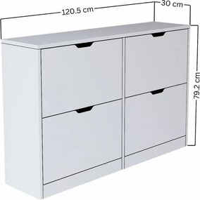 Skrinka na topánky Duru Matte White