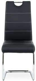 BONTEC Jedálenská stolička, čierna, ekokoža, HC-481 BK Farba: Šedá