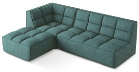 Tyrkysovomodrá modulárna rohová pohovka (variabilná) Kalai – Makamii