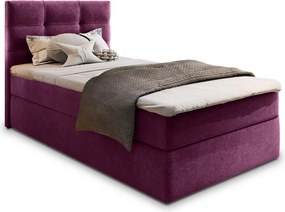 Čalúnená posteľ boxspring GLORIEN 80x200 cm purpurová Matrac: Matrac Bonell pružinový