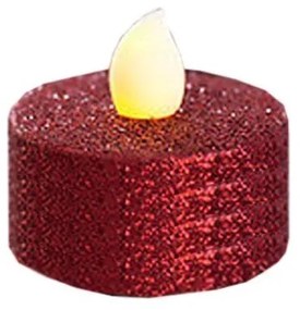 Neurčený LED čajová sviečka, Červená, 5 ks / bal
