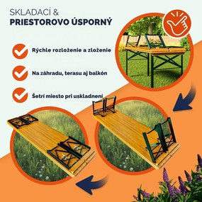 Pivný set KLASIK, 170cm, prírodná hnedá Casaria