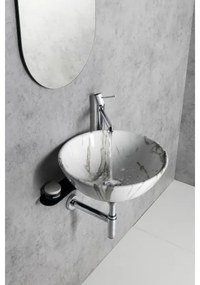 Sapho - Umývadlo na dosku DALMA pr. 42 cm keramika/Carrara/biela