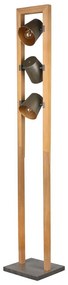 Stojacia lampa v prírodnej farbe s kovovým tienidlom (výška 150 cm) Bell – Trio