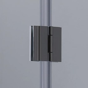 BPS-koupelny Štvorcový sprchový kút HYD-SK1290C 100x100 chróm/transparent + vanička HYD-SSV-SXL02C čierna