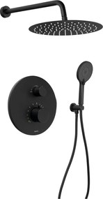 Sapho Sapho, Podomietkový sprchový set s termostatickou batériou, box, 2 výstupy, čierna matná, RH396B-01