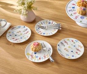 Dezertné taniere s dekorom, 4 ks