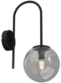 Luminex Nástenná lampa CAMBRIDGE 1xE14/60W/230V čierna LU3695