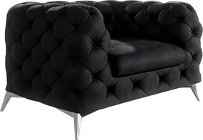 Čierne zamatové kreslo Chelsea – Ropez