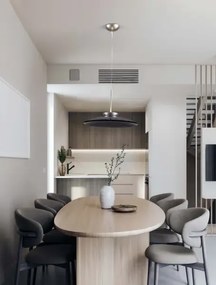 LED stmievateľný nikel dizajnový luster Esti
