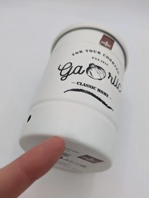 Zeller Present 2. akosť - Plechová dóza na cesnak, s vetraním, biela RETRO