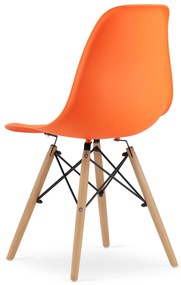 Stolička OSAKA oranžová / prírodné nohy x 2 9401 80 00 00