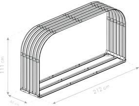 Prístrešok na drevo WESTMANN 212 x 46 x 111 cm plechový antracit