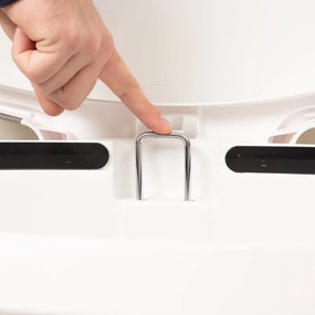 Biely nášľapný plastový odpadkový kôš 50 l – Addis