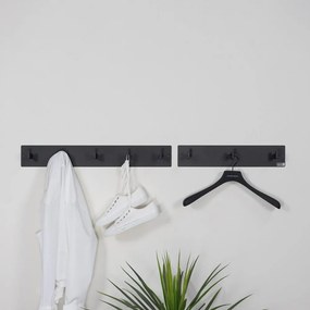 Čierny kovový nástenný vešiak Leatherman – Spinder Design