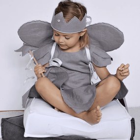 Prešívaný puf grafitová 46x46x13cm