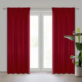 ZATEMŇOVACÍ ZÁVES NA PÁSKE ADLEY 135X270 CM ČERVENÁ