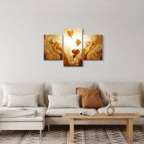 Obraz - Maľba rúk plných lásky (90x60 cm)