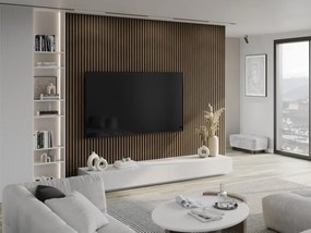 Mexen Lam-F, akustické stenové lamely 275 × 30 cm, plstený podklad 8 mm, technická dyha, orech kakaový, S105-275307-3015-018