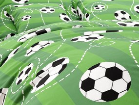 Bavlnené obliečky FOTBALL TIME zelené Rozmer obliečky: 70 x 90 cm | 140 x 200 cm