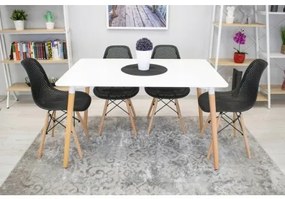 Sammer Originálna škandinávska stolička do jedálne a obývačky v čiernej farbe DC SIETKA čierne