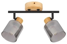 Brilagi - Bodové svietidlo HYGGE 2xE14/15W/230V kaučukovník/dymová