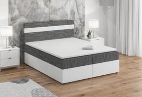 Čalúnená posteľ boxspring MODELA + topper - kornet 02/Dolaro 511 / 140x200 / áno