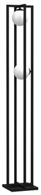EUlight Stojacia lampa Diego, 2x biele sklenené tienidlo, b